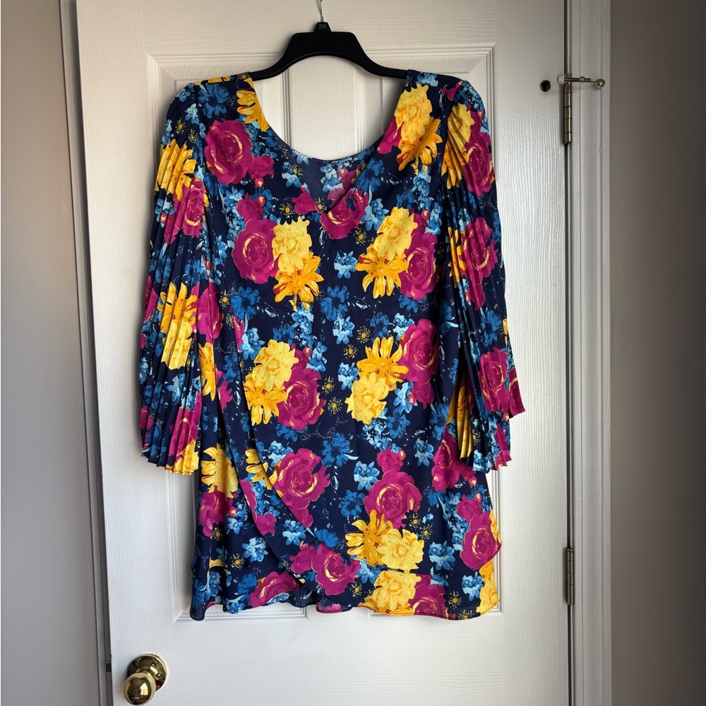 Laurie Felt Floral Blouse - Pink, Yellow, Blue